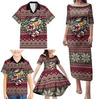 Skeleton Candy Cane Christmas Family Matching Puletasi and Hawaiian Shirt Xmas Holiday Patterns - Wonder Print Shop