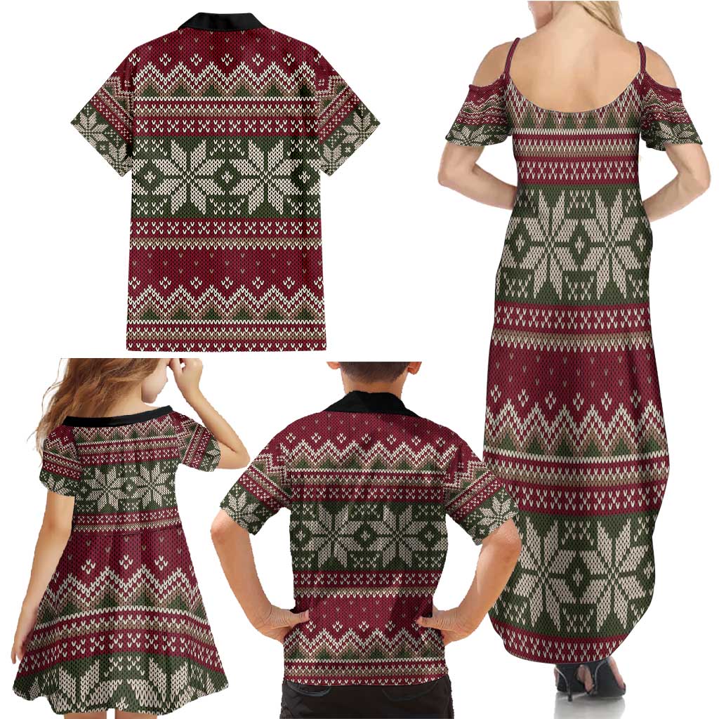 Skeleton Candy Cane Christmas Family Matching Summer Maxi Dress and Hawaiian Shirt Xmas Holiday Patterns - Wonder Print Shop