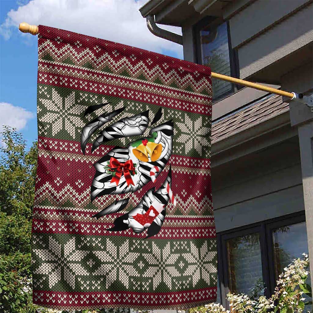 Skeleton Candy Cane Christmas Garden Flag Xmas Holiday Patterns - Wonder Print Shop