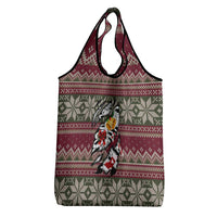 Skeleton Candy Cane Christmas Grocery Bag Xmas Holiday Patterns - Wonder Print Shop