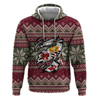 Skeleton Candy Cane Christmas Hoodie Xmas Holiday Patterns - Wonder Print Shop