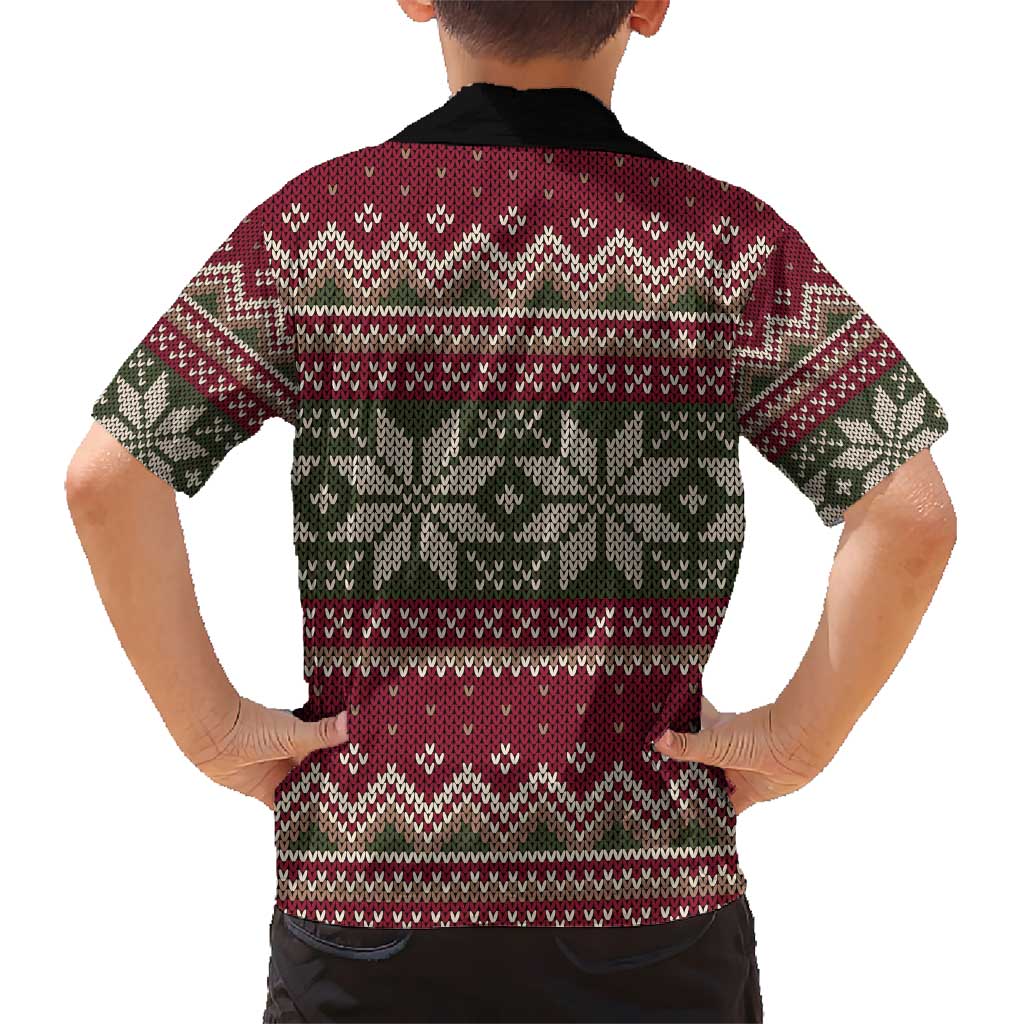 Skeleton Candy Cane Christmas Kid Hawaiian Shirt Xmas Holiday Patterns - Wonder Print Shop