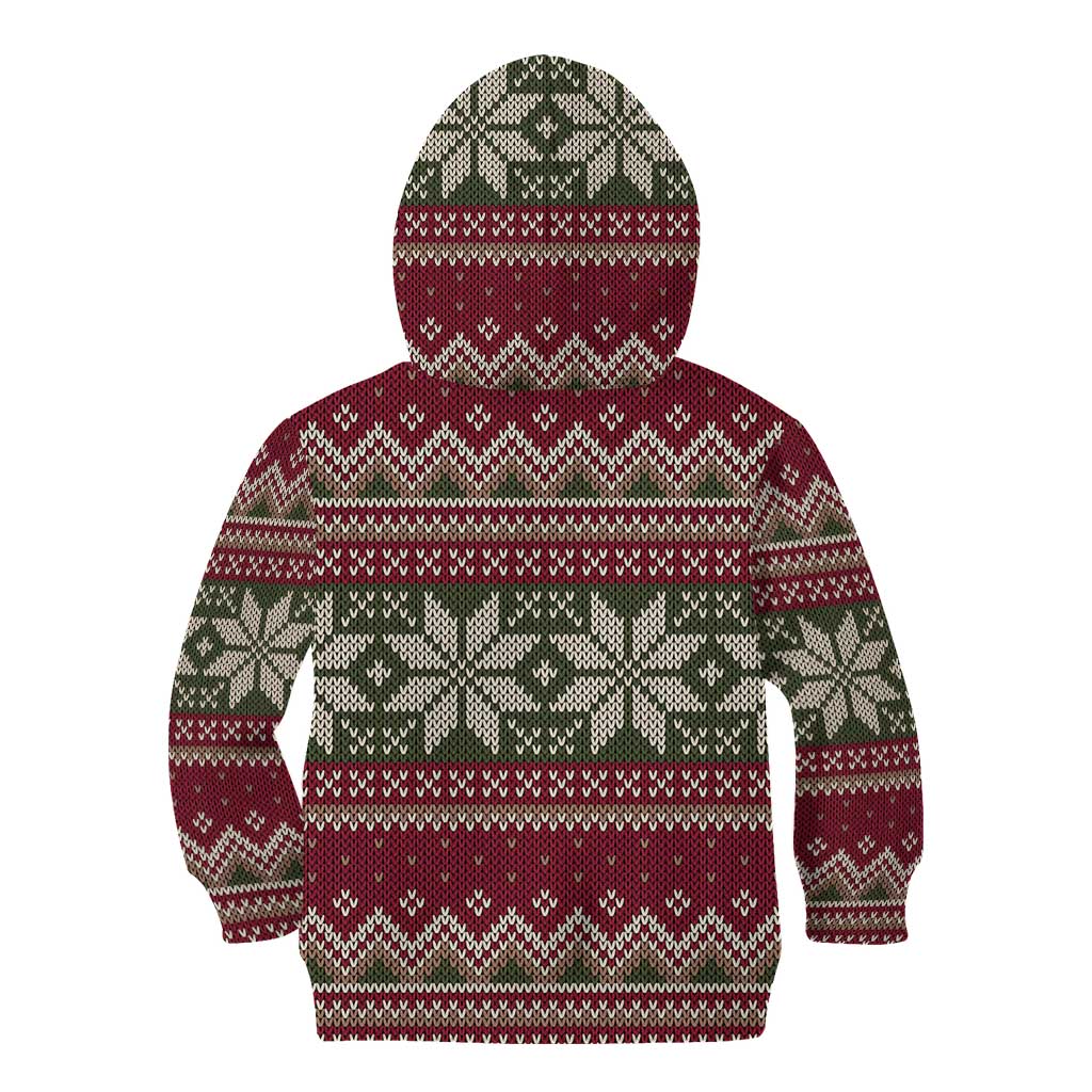 Skeleton Candy Cane Christmas Kid Hoodie Xmas Holiday Patterns - Wonder Print Shop