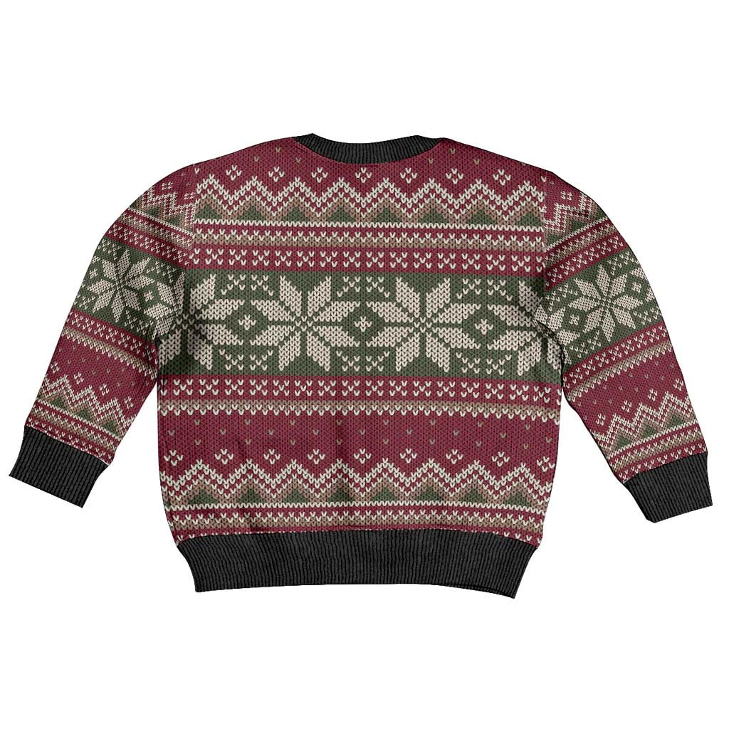 Skeleton Candy Cane Christmas Kid Ugly Christmas Sweater Xmas Holiday Patterns - Wonder Print Shop