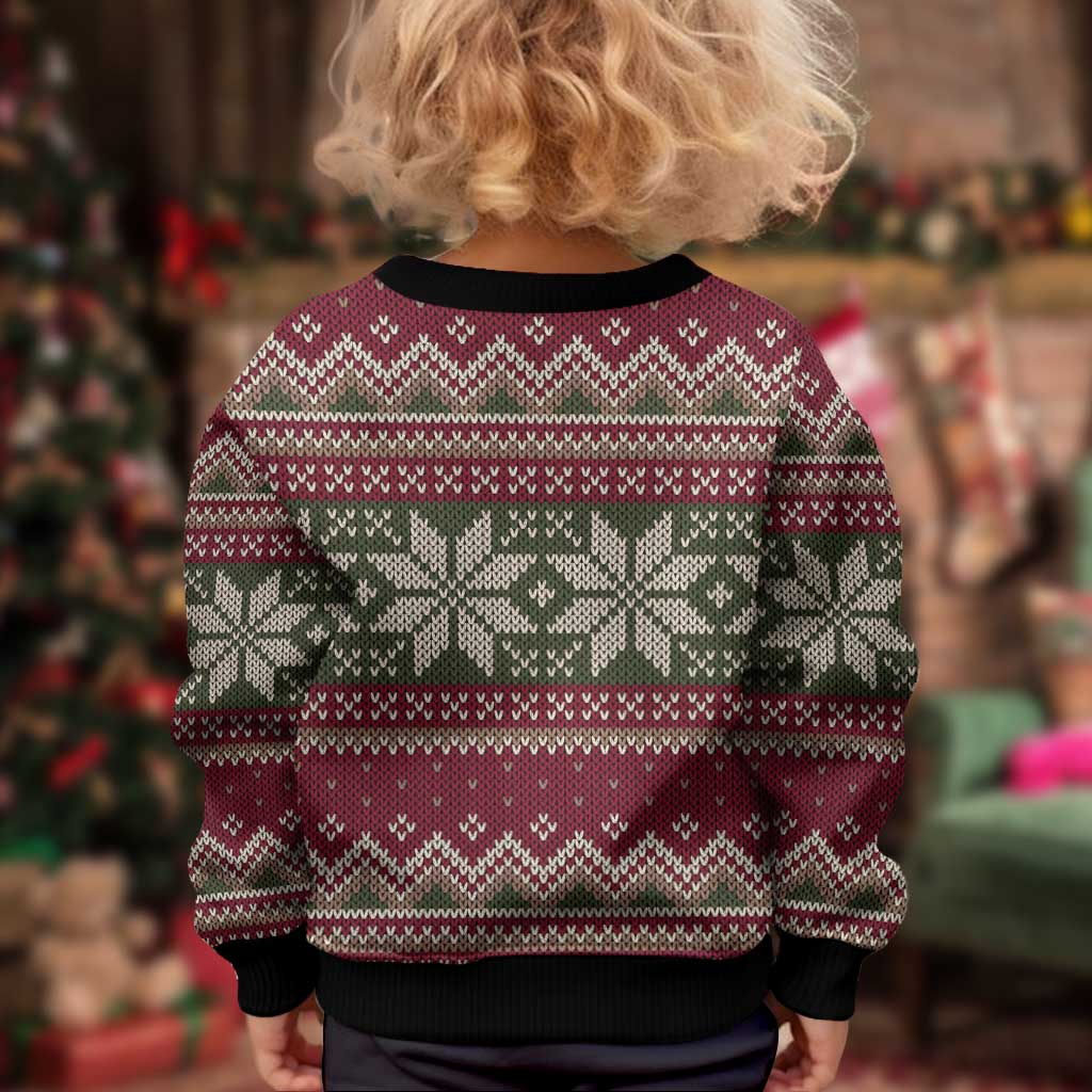 Skeleton Candy Cane Christmas Kid Ugly Christmas Sweater Xmas Holiday Patterns - Wonder Print Shop