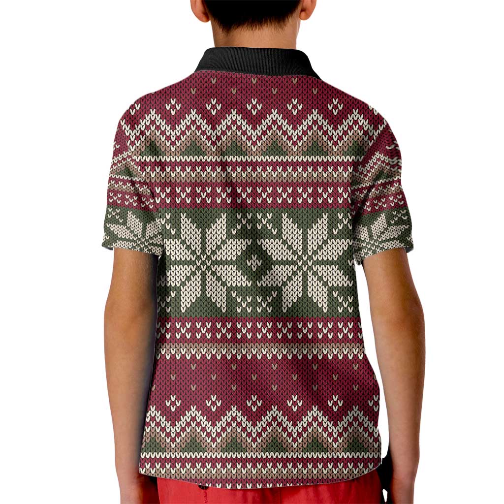 Skeleton Candy Cane Christmas Kid Polo Shirt Xmas Holiday Patterns - Wonder Print Shop