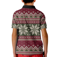 Skeleton Candy Cane Christmas Kid Polo Shirt Xmas Holiday Patterns - Wonder Print Shop