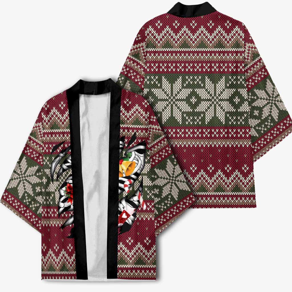 Skeleton Candy Cane Christmas Kimono Xmas Holiday Patterns - Wonder Print Shop