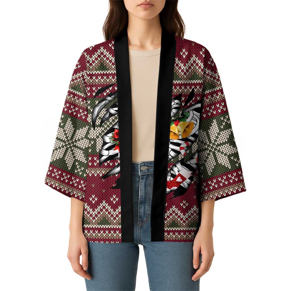 Skeleton Candy Cane Christmas Kimono Xmas Holiday Patterns - Wonder Print Shop