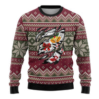 Skeleton Candy Cane Christmas Ugly Christmas Sweater Xmas Holiday Patterns - Wonder Print Shop