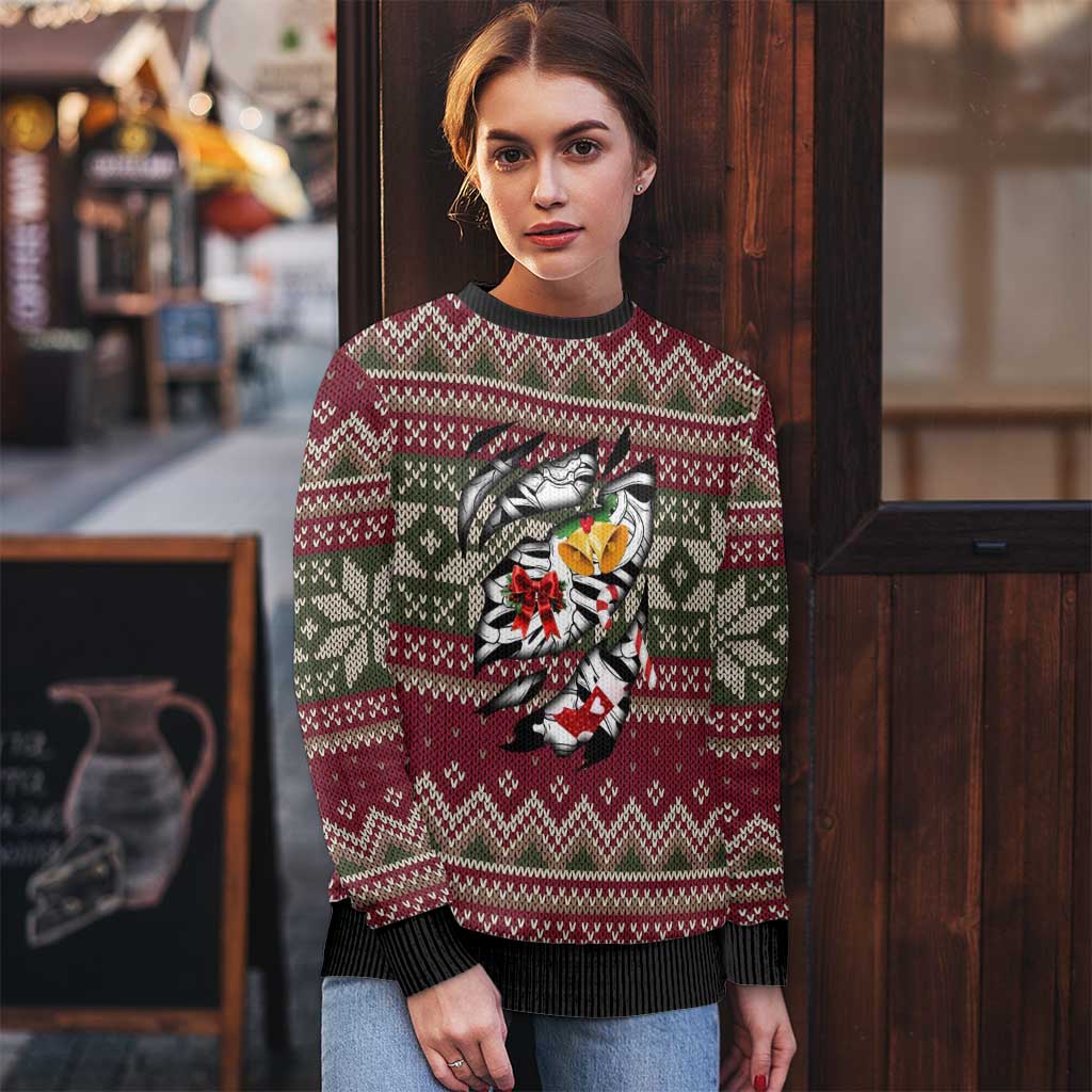 Skeleton Candy Cane Christmas Ugly Christmas Sweater Xmas Holiday Patterns - Wonder Print Shop