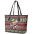Skeleton Candy Cane Christmas Leather Tote Bag Xmas Holiday Patterns - Wonder Print Shop