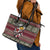 Skeleton Candy Cane Christmas Leather Tote Bag Xmas Holiday Patterns - Wonder Print Shop
