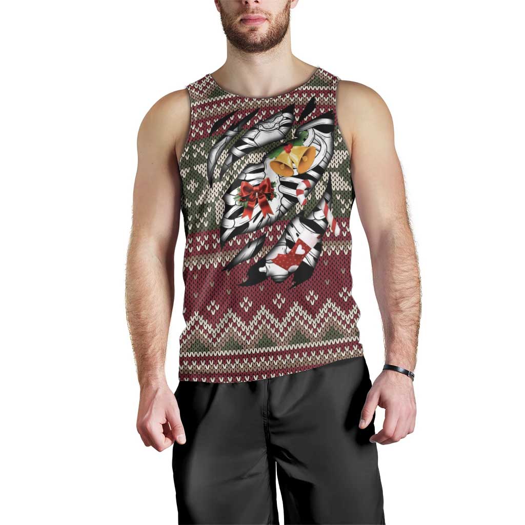 Skeleton Candy Cane Christmas Men Tank Top Xmas Holiday Patterns - Wonder Print Shop