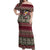 Skeleton Candy Cane Christmas Off Shoulder Maxi Dress Xmas Holiday Patterns - Wonder Print Shop