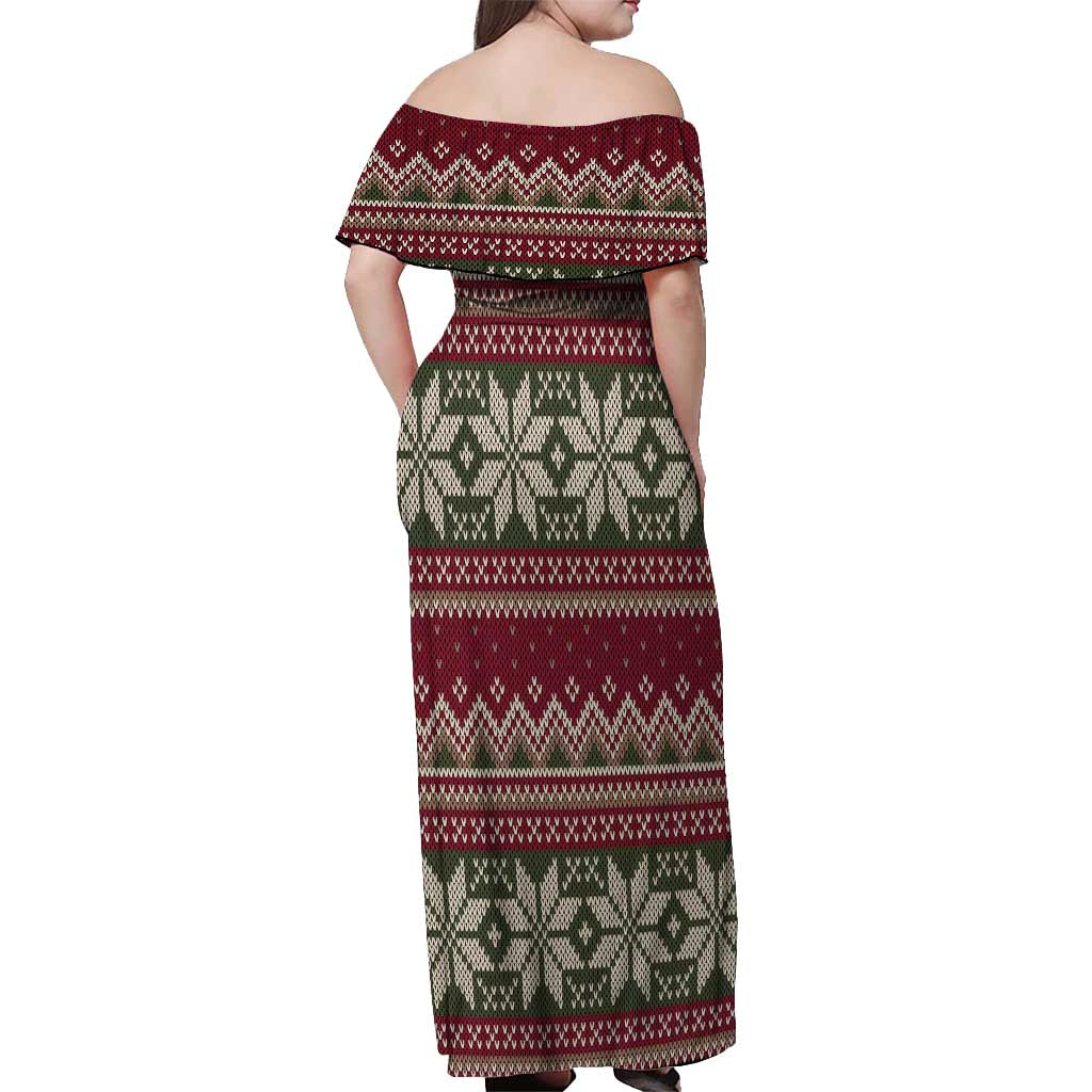 Skeleton Candy Cane Christmas Off Shoulder Maxi Dress Xmas Holiday Patterns - Wonder Print Shop