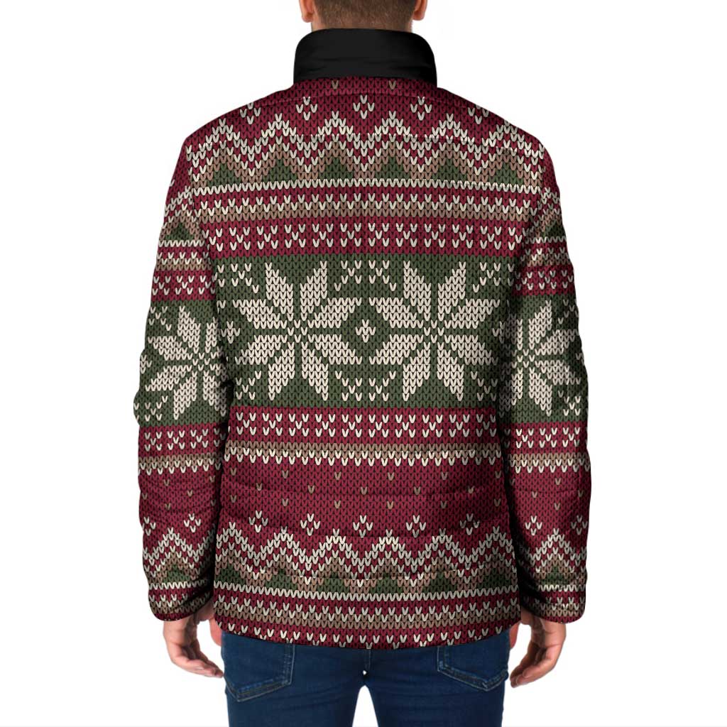 Skeleton Candy Cane Christmas Padded Jacket Xmas Holiday Patterns - Wonder Print Shop