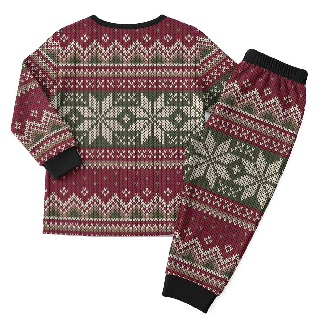 Skeleton Candy Cane Christmas Pajama Set Xmas Holiday Patterns - Wonder Print Shop