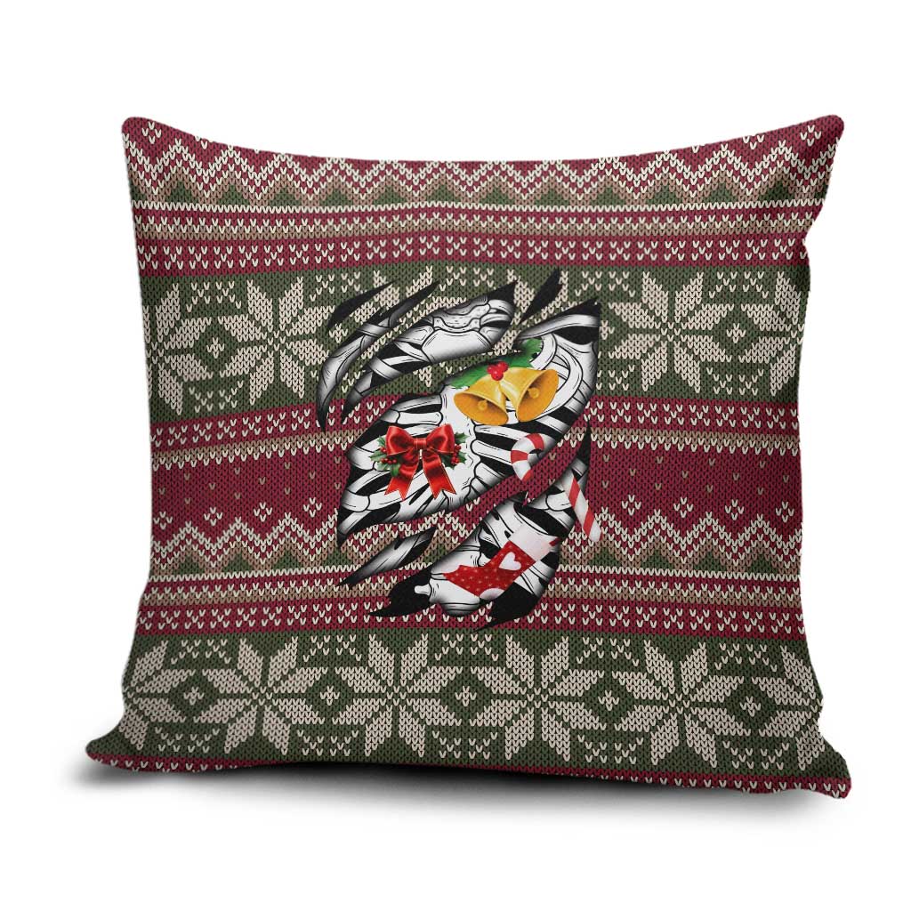 Skeleton Candy Cane Christmas Pillow Cover Xmas Holiday Patterns - Wonder Print Shop