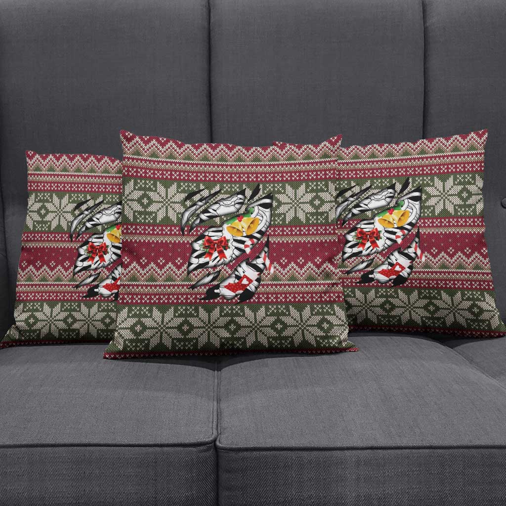 Skeleton Candy Cane Christmas Pillow Cover Xmas Holiday Patterns - Wonder Print Shop