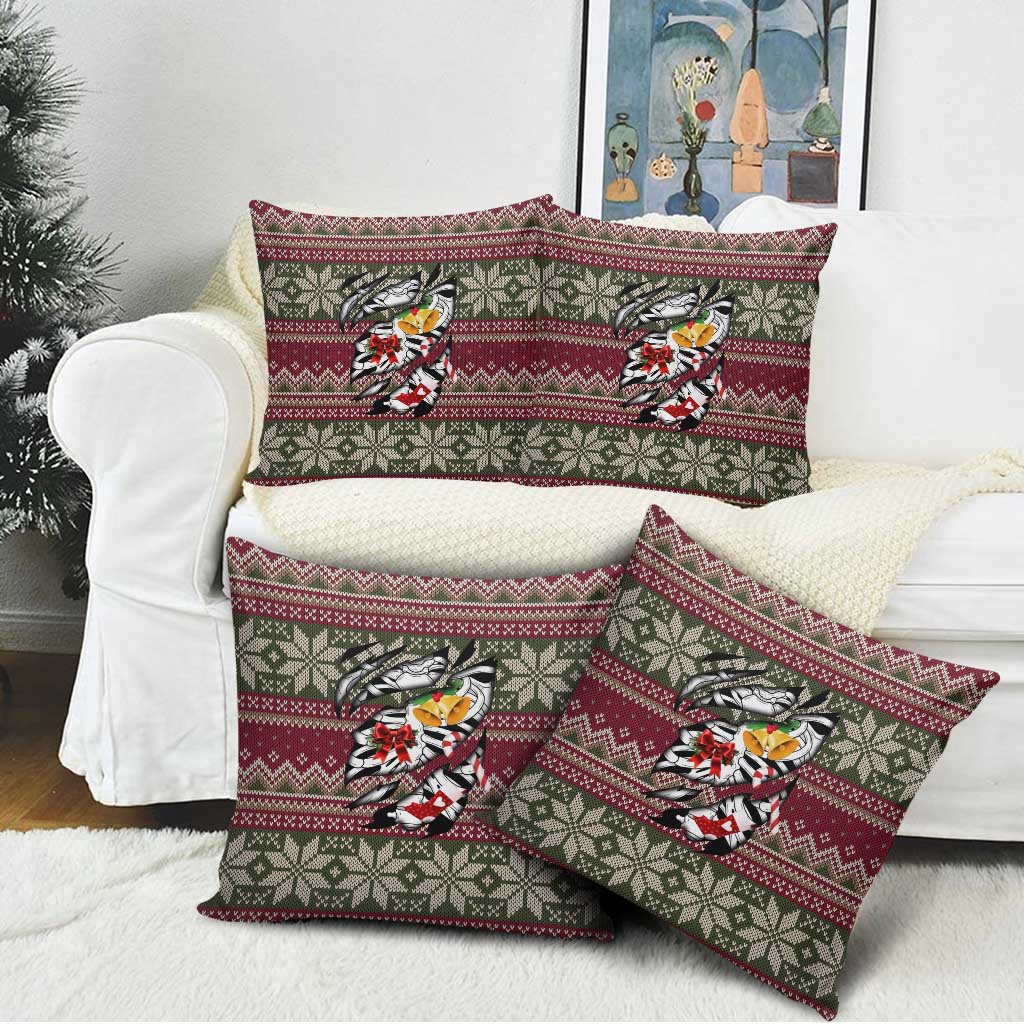Skeleton Candy Cane Christmas Pillow Cover Xmas Holiday Patterns - Wonder Print Shop