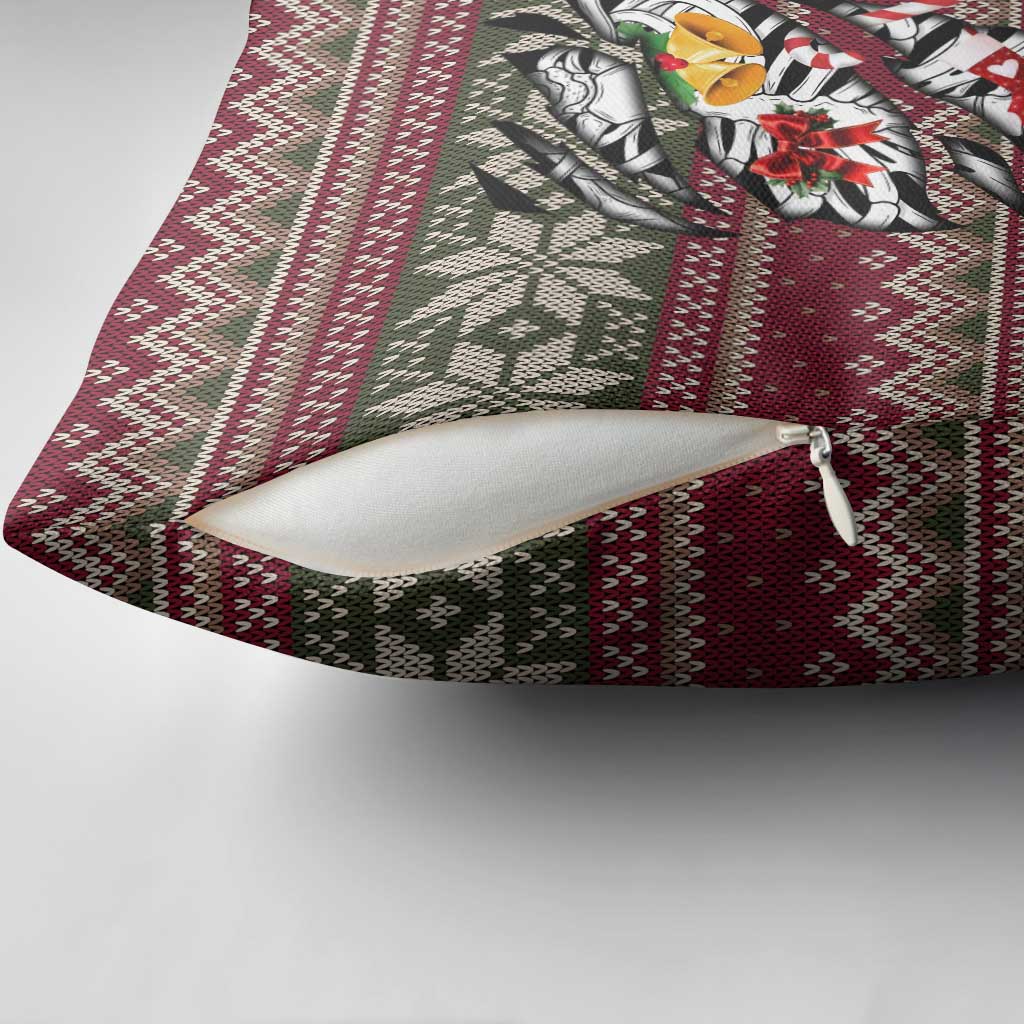 Skeleton Candy Cane Christmas Pillow Cover Xmas Holiday Patterns - Wonder Print Shop