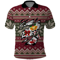 Skeleton Candy Cane Christmas Polo Shirt Xmas Holiday Patterns - Wonder Print Shop