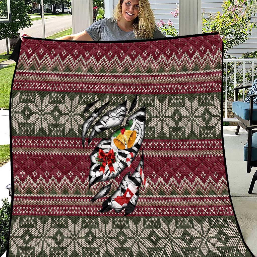 Skeleton Candy Cane Christmas Quilt Xmas Holiday Patterns - Wonder Print Shop