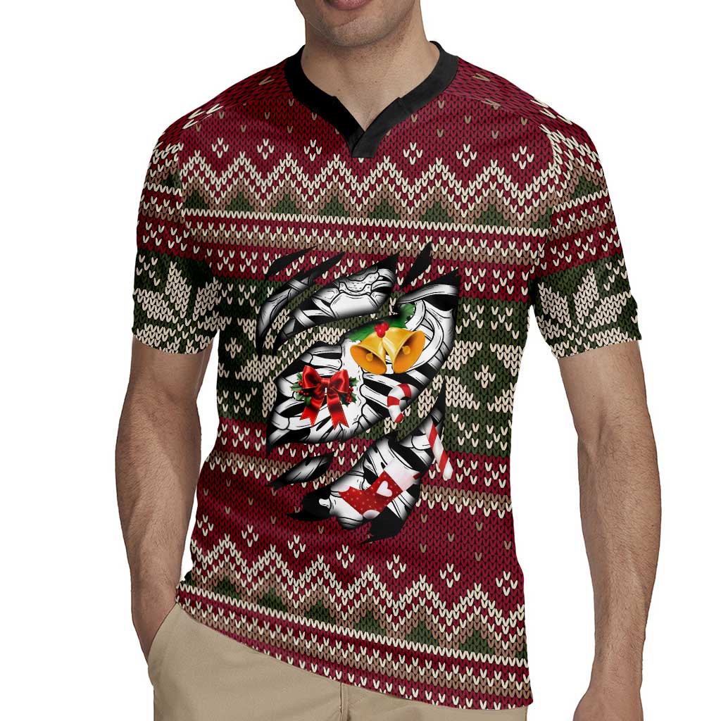Skeleton Candy Cane Christmas Rugby Jersey Xmas Holiday Patterns - Wonder Print Shop