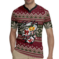 Skeleton Candy Cane Christmas Rugby Jersey Xmas Holiday Patterns - Wonder Print Shop