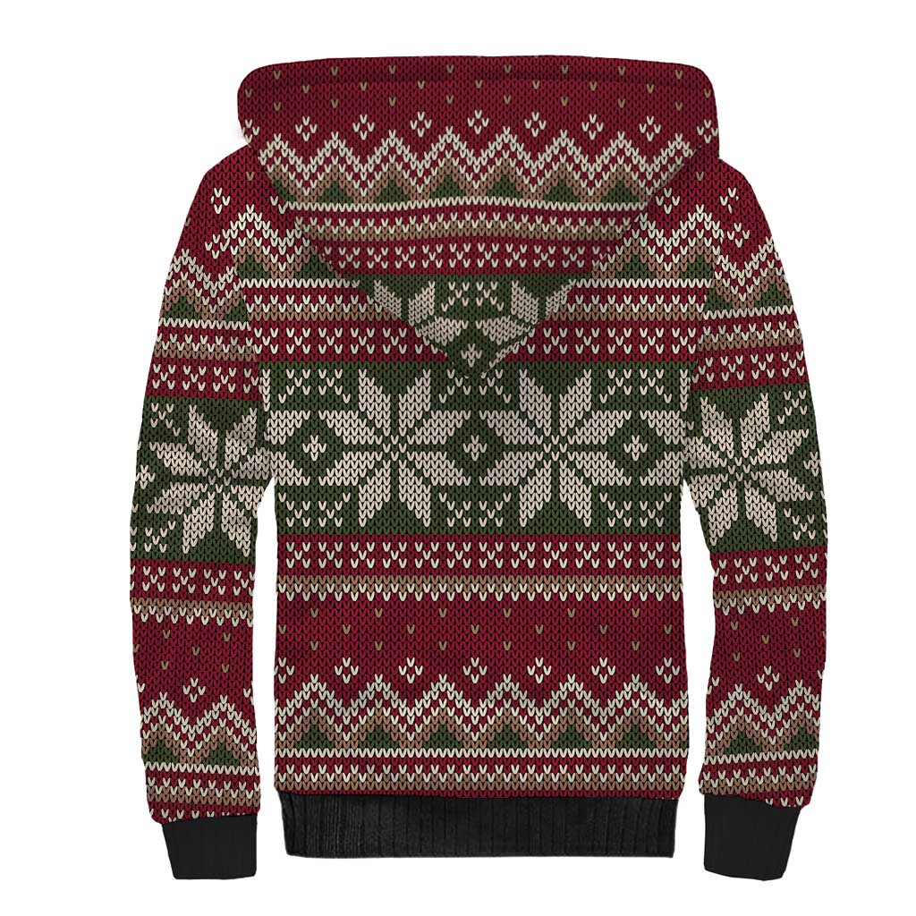 Skeleton Candy Cane Christmas Sherpa Hoodie Xmas Holiday Patterns - Wonder Print Shop