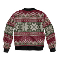 Skeleton Candy Cane Christmas Sleeve Zip Bomber Jacket Xmas Holiday Patterns - Wonder Print Shop