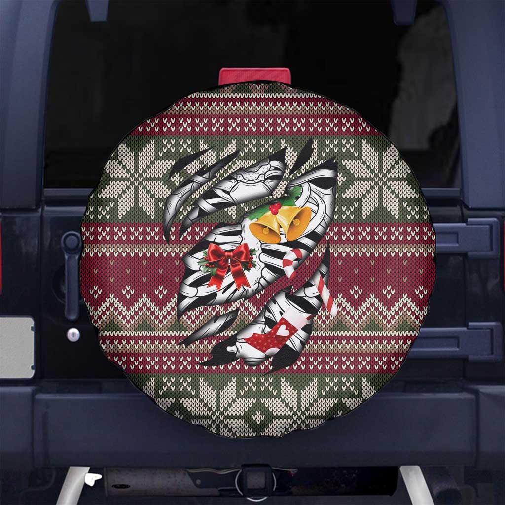 Skeleton Candy Cane Christmas Spare Tire Cover Xmas Holiday Patterns - Wonder Print Shop