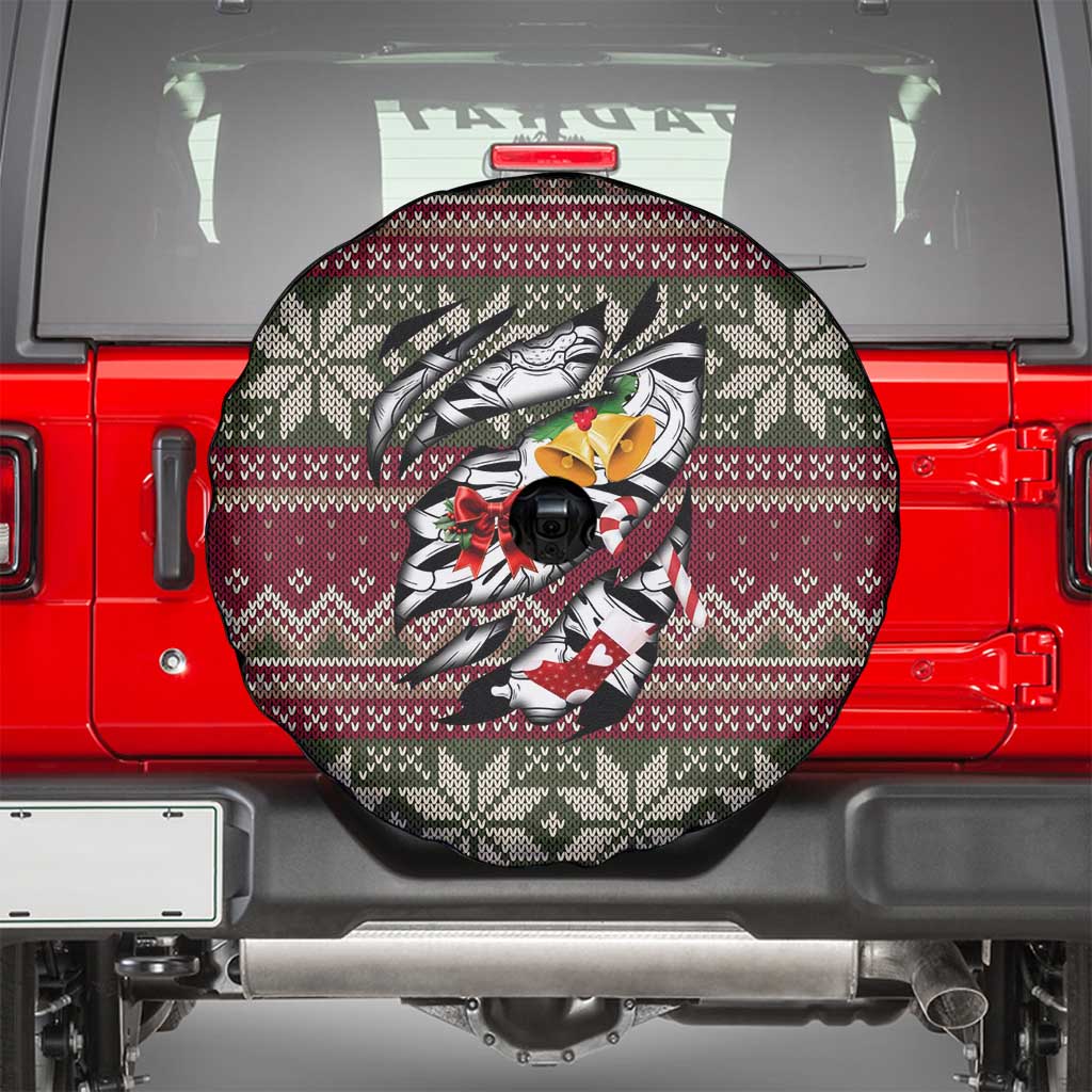 Skeleton Candy Cane Christmas Spare Tire Cover Xmas Holiday Patterns - Wonder Print Shop