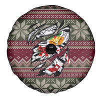 Skeleton Candy Cane Christmas Spare Tire Cover Xmas Holiday Patterns - Wonder Print Shop