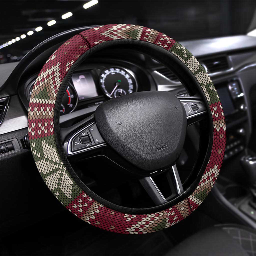 Skeleton Candy Cane Christmas Steering Wheel Cover Xmas Holiday Patterns - Wonder Print Shop