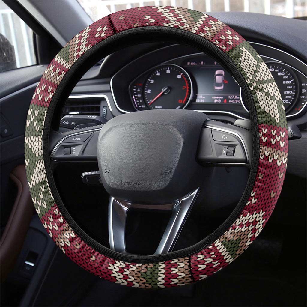 Skeleton Candy Cane Christmas Steering Wheel Cover Xmas Holiday Patterns - Wonder Print Shop
