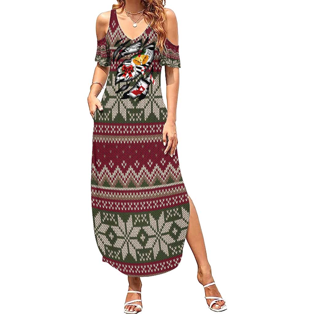 Skeleton Candy Cane Christmas Summer Maxi Dress Xmas Holiday Patterns - Wonder Print Shop