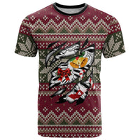 Skeleton Candy Cane Christmas T Shirt Xmas Holiday Patterns - Wonder Print Shop