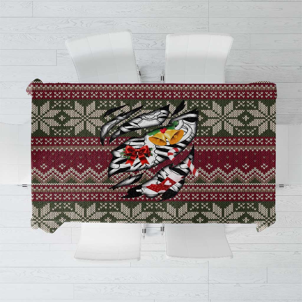 Skeleton Candy Cane Christmas Tablecloth Xmas Holiday Patterns - Wonder Print Shop