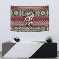 Skeleton Candy Cane Christmas Tapestry Xmas Holiday Patterns - Wonder Print Shop