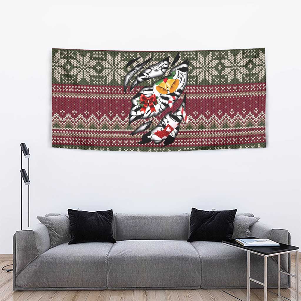 Skeleton Candy Cane Christmas Tapestry Xmas Holiday Patterns - Wonder Print Shop