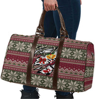 Skeleton Candy Cane Christmas Travel Bag Xmas Holiday Patterns - Wonder Print Shop