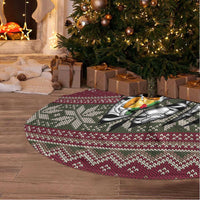 Skeleton Candy Cane Christmas Tree Skirt Xmas Holiday Patterns - Wonder Print Shop