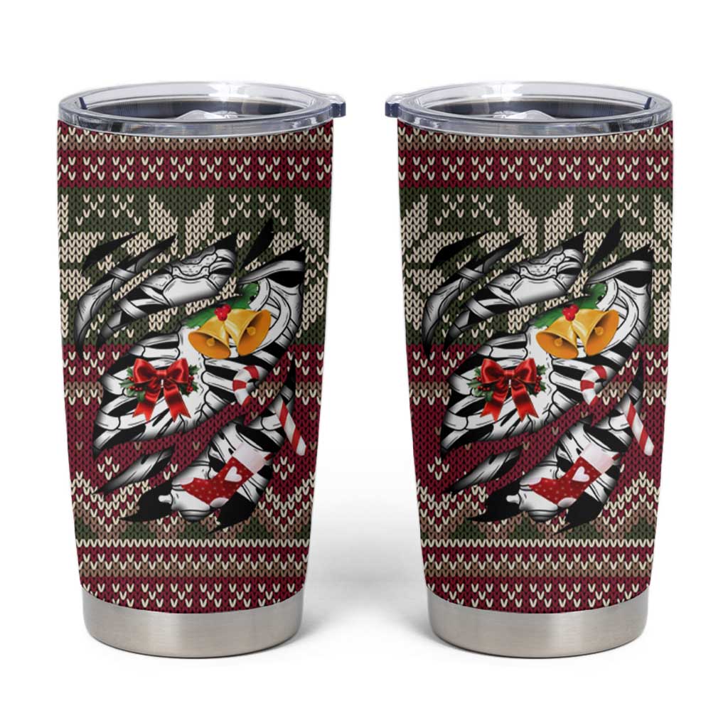 Skeleton Candy Cane Christmas Tumbler Cup Xmas Holiday Patterns - Wonder Print Shop