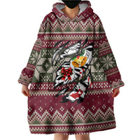 Skeleton Candy Cane Christmas Wearable Blanket Hoodie Xmas Holiday Patterns - Wonder Print Shop