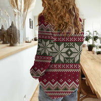 Skeleton Candy Cane Christmas Women Casual Shirt Xmas Holiday Patterns - Wonder Print Shop