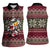 Skeleton Candy Cane Christmas Women Sleeveless Polo Shirt Xmas Holiday Patterns - Wonder Print Shop