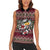 Skeleton Candy Cane Christmas Women Sleeveless Polo Shirt Xmas Holiday Patterns - Wonder Print Shop