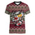 Skeleton Candy Cane Christmas Women V-Neck T-Shirt Xmas Holiday Patterns - Wonder Print Shop